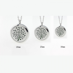 Fashion Jewelry Essential Oil Locket Silver Diffuser Necklace