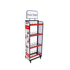 Pop Sales Retail Metal Marketing Food Candy Drink Bottle Racks Display Wire Shelves Snack Display Rack